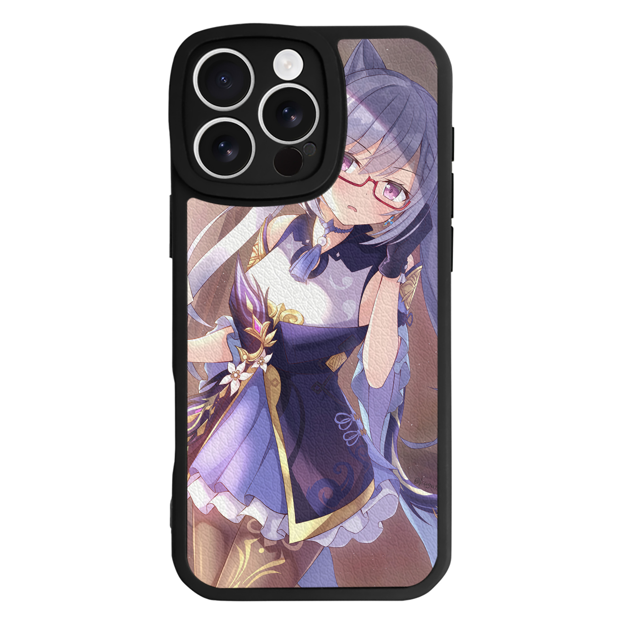 げんし神 genshin 【iPhone 16シリーズ対応】シリコンスマホケース（レザー調） 材質：シリコン